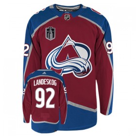 Colorado Avalanche Trikot Gabriel Landeskog 92 Adidas Stanley Cup 2022 Authentic - Herren